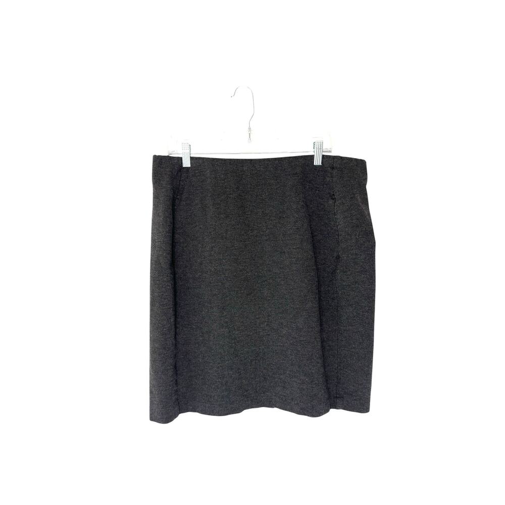 J. Jill Ponte Pencil Skirt Charcoal‎ Gray Office Work Career Business Large